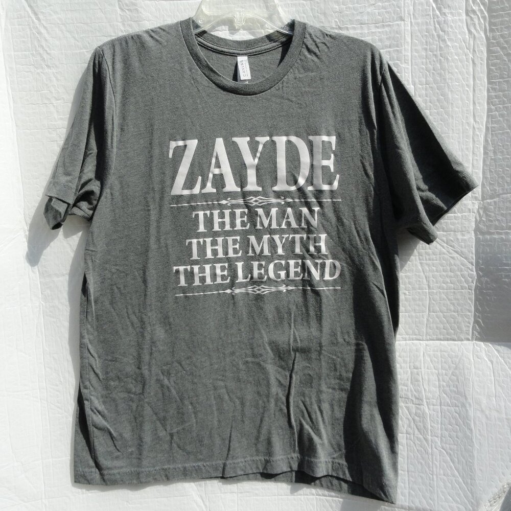 3 for $10 Zayde The Man The Myth The Legend Zayde Gift Grandpa Shirt Men's XL